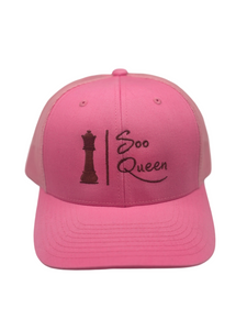 Pink/Brown Soo Queen Trucker hat