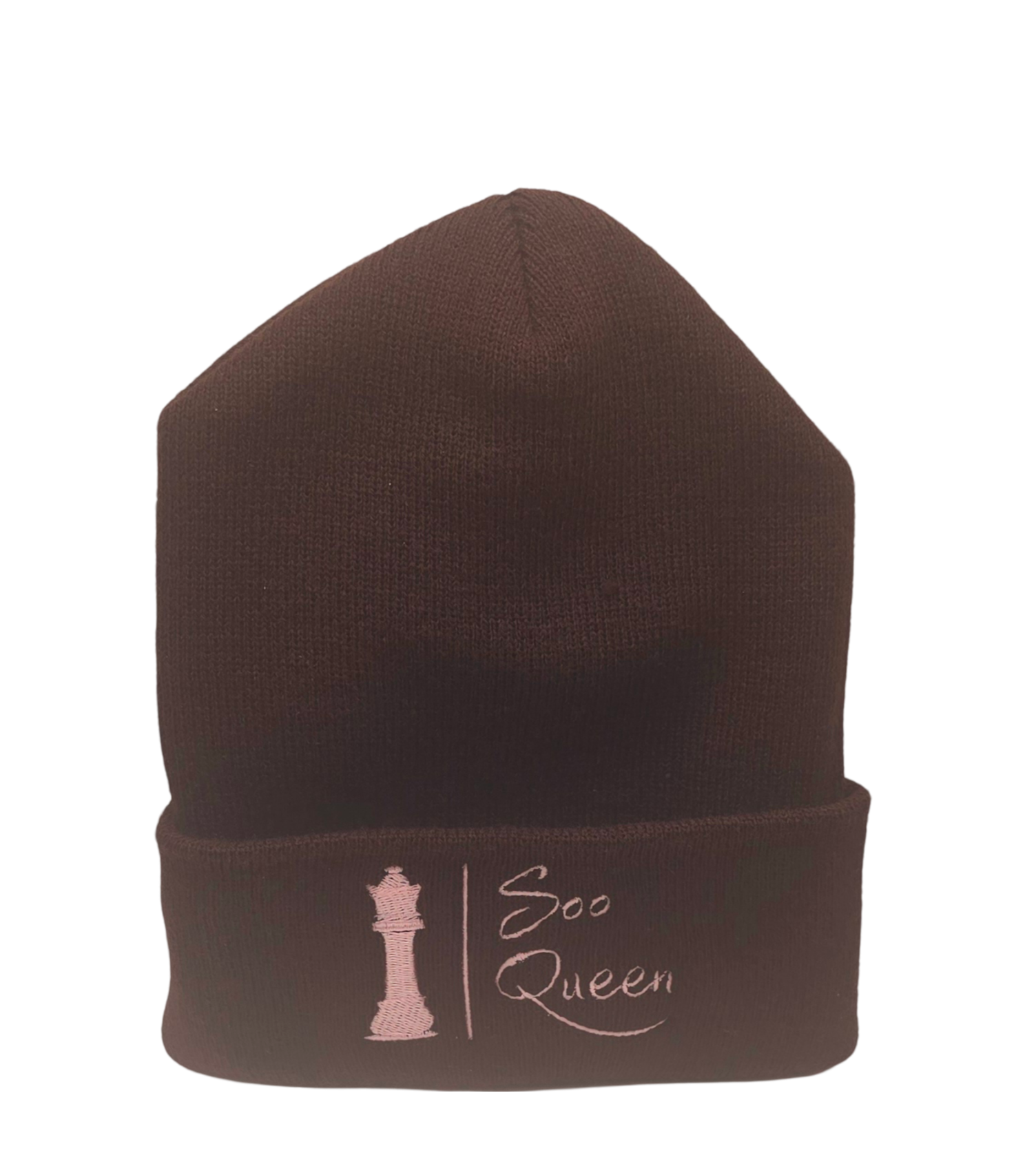 Brown/Pink beanie hat