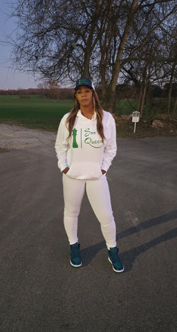 Kelly green/White Soo Queen hoodies