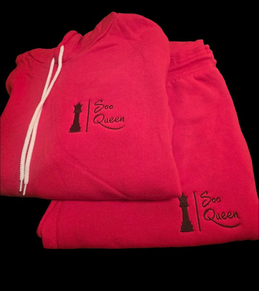 RED/BLACK SOO QUEEN JOGGER SET