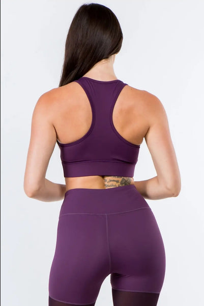 PURPLE MESH ACTIVEWEAR SET