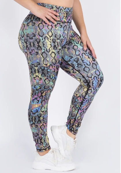 SOO QUEEN SNAKE PRINT WORKOUT LEGGINGS