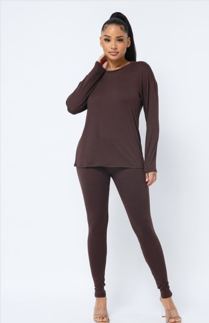 LEGGING SETS (BROWN)